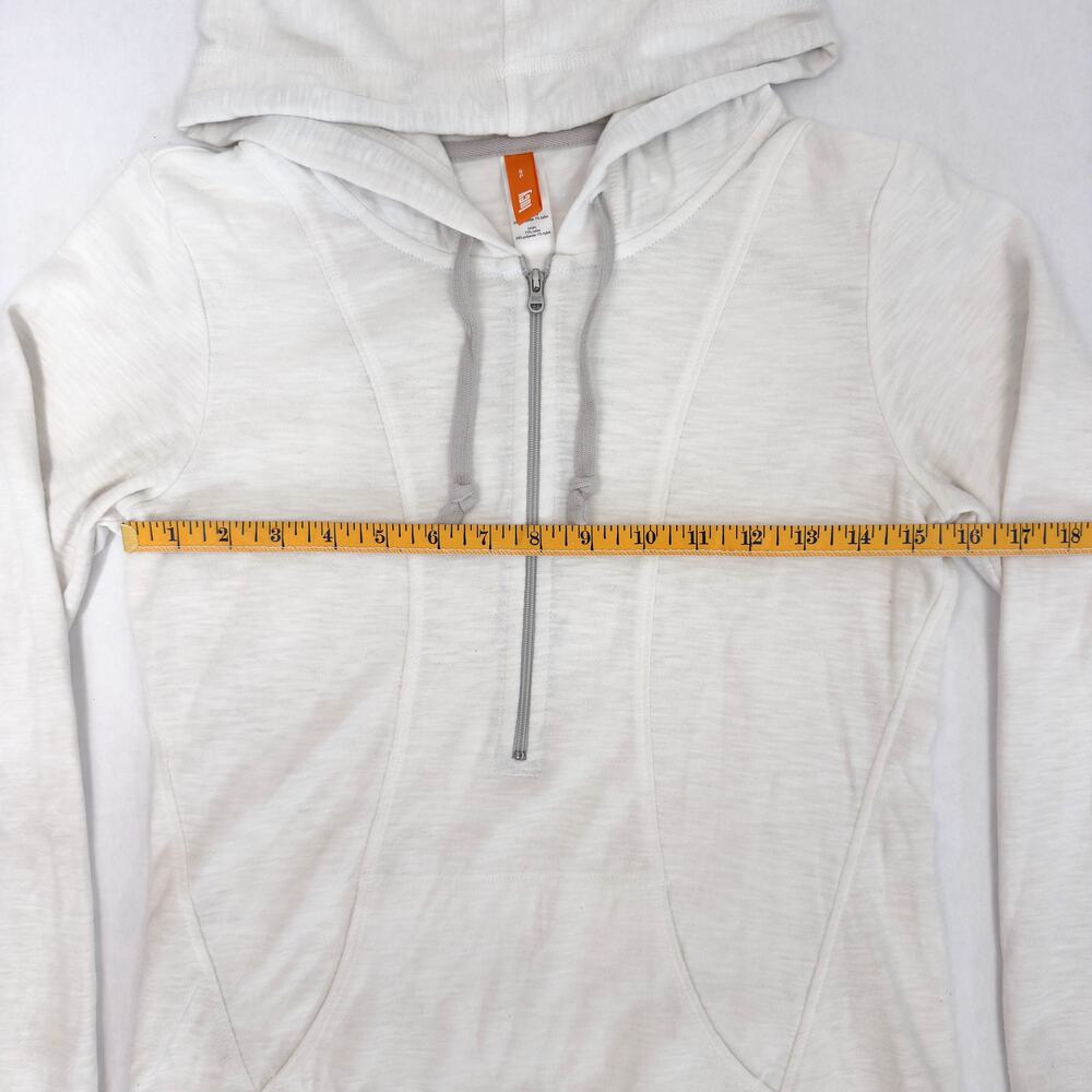 Lucy Women's Hoodie Size S | Lightweight White Half-zip - Picture 4 of 8